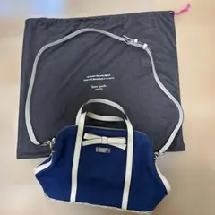 kate spade ケイトスペード　ネイビー ショルダーバッグ　カゴ　デニム