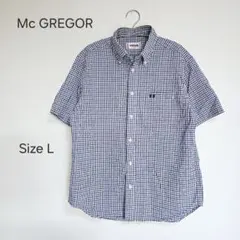 ☆夏物処分セール☆Mc GREGOR チェック柄 半袖シャツ L