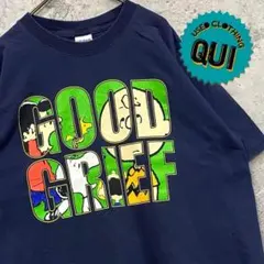 レア US古着○Tシャツ 半袖 ピーナッツ スヌーピー ネイビー メンズL