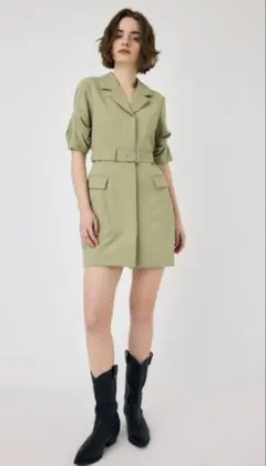 moussy ミニワンピース 半袖 ベルト付きのサムネイル