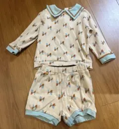 moimolnキャンディトップス&5分丈パンツ セットアップ100㎝