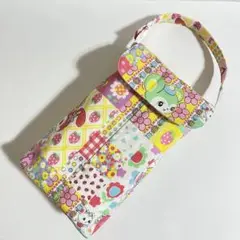 No.1348 ふた付きティッシュケース　布小物　ハニーチューン　ハンドメイド
