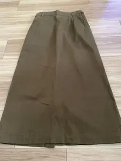 【LEPSIM】カーキ　カジュアルロングスカート