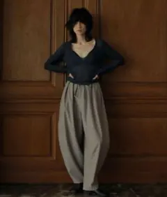 ETRETOKYO サイズS キャバルリーツイルワイドパンツ ブラック ETRETOKYO サイズS キャバルリーツイルワイドパンツ ブラック