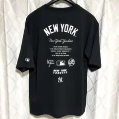 【新品タグ付き】MLB ヤンキース Tシャツ バックプリント 黒 LLサイズ