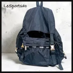 【LESPORTSAC レスポートサック】ナイロンリュック 黒無地 人気♡のサムネイル