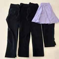 UNIQLO レギンス 10分丈 ブラック&CO-OPスカッツ 計4点120㎝