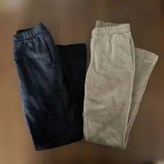 GU GIRLSヌクヌクニットコールフレアパンツ　裏起毛　フリースパンツ
