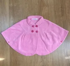 【ファミリア】ポンチョ　ピンク　くるみボタンのサムネイル