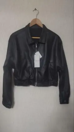 aquaiist■新品 ブラック フェイクレザージャケット　Mサイズ