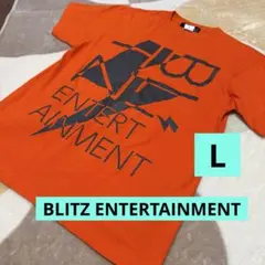 BLITZ ENTERTAINMENT オレンジロゴTシャツ　L size