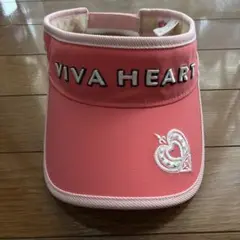 VIVA HEART ピンクバイザー ハート刺繍