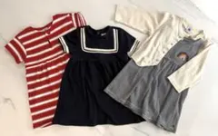 プチバトー　ワンピース　4点セット