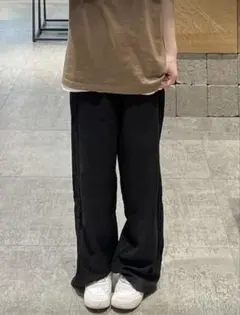SHEIN ブラック ワイドレッグパンツ【Lサイズ】