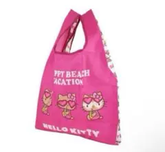 新品未使用 HELLO KITTY エコバッグ ピンク日焼けキティ
