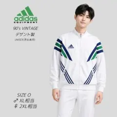 希少　美品　90s　アディダス　デサント　刺繍　スリーライン　トラックジャケット