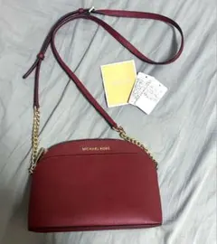 最終‼️マイケルコース バーガンディ ショルダーバッグ