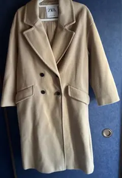 美品 ZARA オーバーサイズソフトコート ロングコート ベージュ キャメル