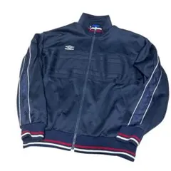 UMBRO トラックジャケット 90s 90s 90年代 アンブロ 紺 ネイビー 白 ホワイト 黄色 イエロー ジャージ