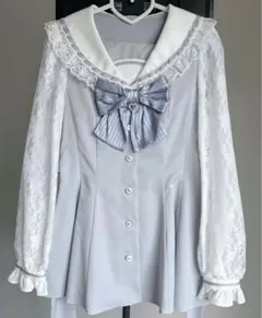 ♡Angelic Pretty♡ローズエデン レース襟長袖ブラウス♡サックス 