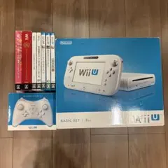 Wii U 本体 ソフト7本 WiiU PROコントローラー wiiリモコン