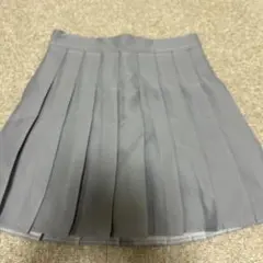 グレー プリーツミニスカート