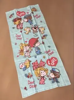 水森亜土　アドちゃん　フェイスタオル　総柄　ハート　花　みーたん　手拭き