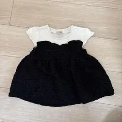 petit main フリル付きトップス 100