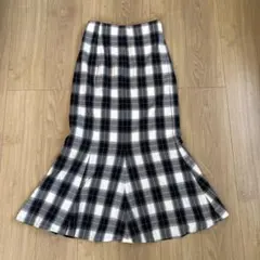 LOWRYS FARM チェック柄 フレアスカート Mサイズ
