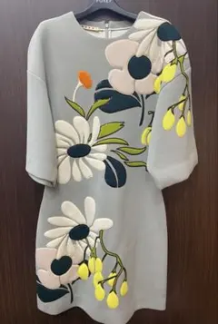 3355 マルニ　MARNI デザインワンピース　グレー　38のサムネイル
