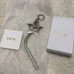 DIOR ディオール ノベルティ キーチャーム 星型キーホルダー シルバー