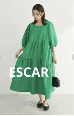 Green Parks ESCARエスカー エンボステイアードワンピース F