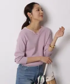 新品 ジャスグリッティー♡Vネックニット JUSGLITTY（ジャスグリッティー）の「ゆるVニット（ニット/セーター