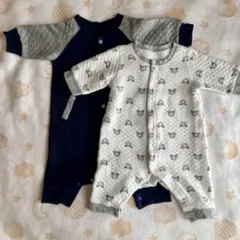 【訳あり】ユニクロ ロンパース 60cm ２枚セットまとめ売り