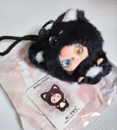 babythree miniハグ 黒猫 オッドアイ
