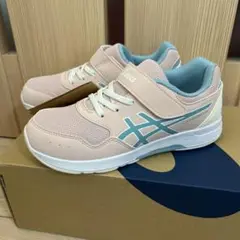 新品　レーザービーム　asics キッズスニーカー ピンク