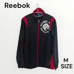Reebok メンズ ジャージ トラックジャケット ブラック✖️レッド Mサイズ