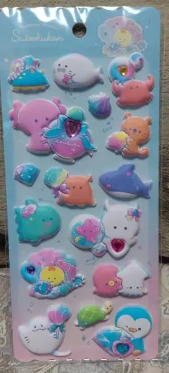 つぶらな瞳の水族館　シール ぷくぷくシールボンボンドロップシール　正規品
