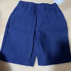 ネイビー 半ズボン ウエストゴム