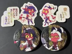 ヘルヴァボス アニメイトカフェ モクシー ミリー 缶バッジ ステッカー