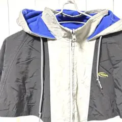 エックスガール X-girl リバーシブル ナイロンジャケット 黒 青 M