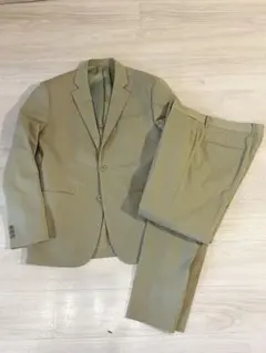 BEAMS F コットンギャバジンスーツ 52 ベージュ 背抜き 希少サイズ BEAMS F コットンギャバジンスーツ 52 ベージュ 背抜き 希少サイズ