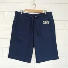【美品】GAP ギャップ アーチロゴ スウェット ショートパンツ ネイビー M
