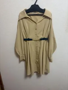 REDYAZEL シャツワンピース 長袖 ベルト付き