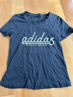 adidas アディダス 半袖Tシャツ カットソー ブラック 黒 ロゴプリント