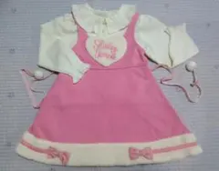 シャーリーテンプル　ジャンパースカート　ピンク　ハート　１００ｃｍ