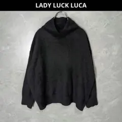 LUCA レディラックルカ 起毛 ハイネック ニット セーター ブラック F