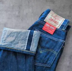 濃紺 LEVI'S 701 赤耳 モンローデニム ビッグE ハイウエスト W23のサムネイル