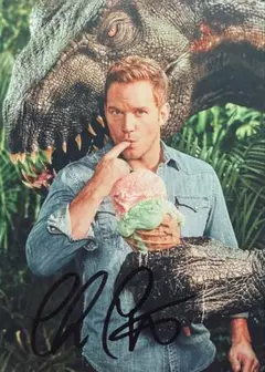 クリス・プラット 直筆サイン入り写真 ジュラシック・ワールド nt3