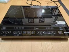 【中古】アイリスオーヤマ 2口IHクッキングヒーター IHC-W2-B ブラック 中古 アイリスオーヤマ 2口IHクッキングヒーター IHC-W2-B